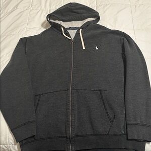 Polo by Ralph Lauren Men's Dark Gray Zip-Up Hoodie